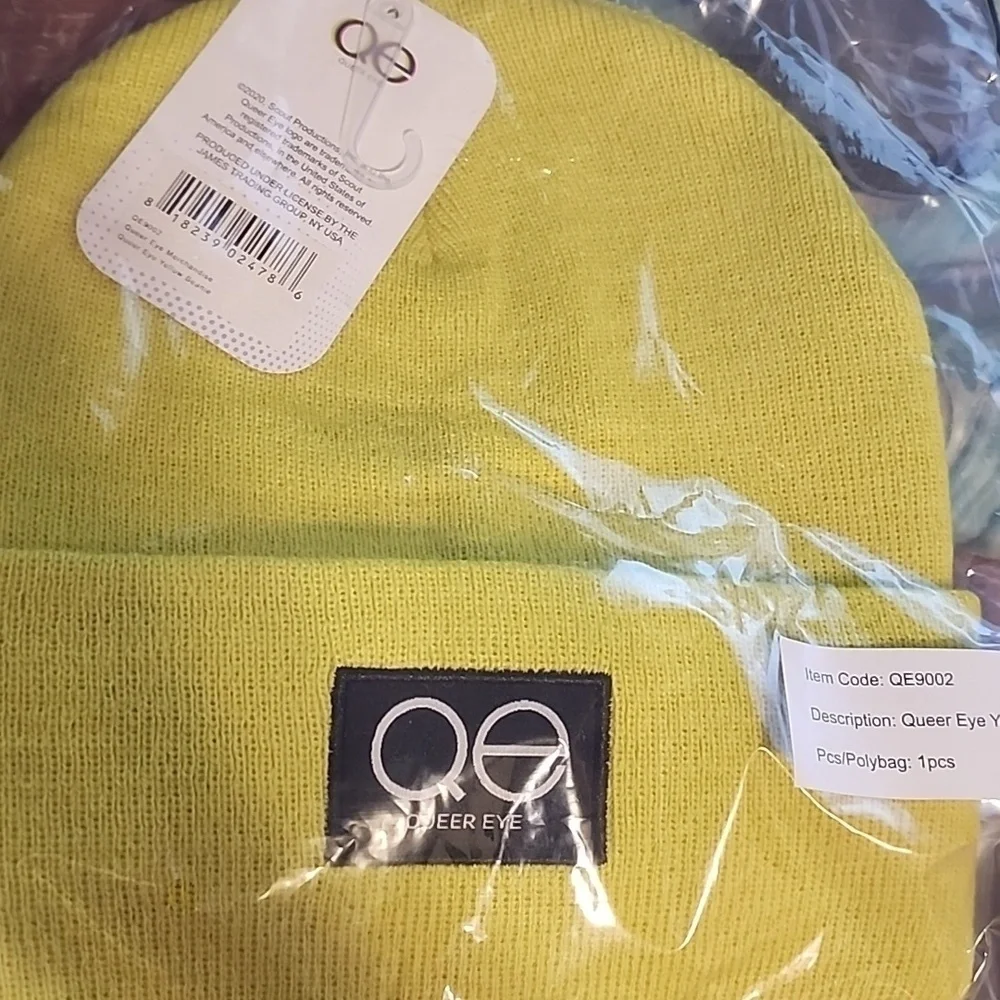 Queer Eye Yellow NWT Beanie 💚